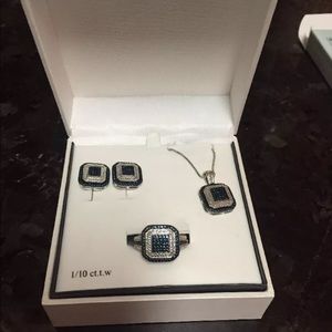 Blue Diamond Jewelry Set - NWT